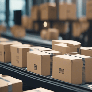 boxes on conveyor belt
